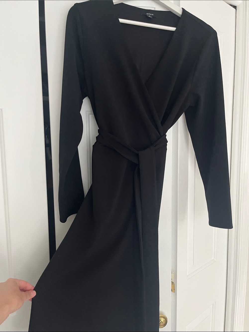 Black wrap dress
